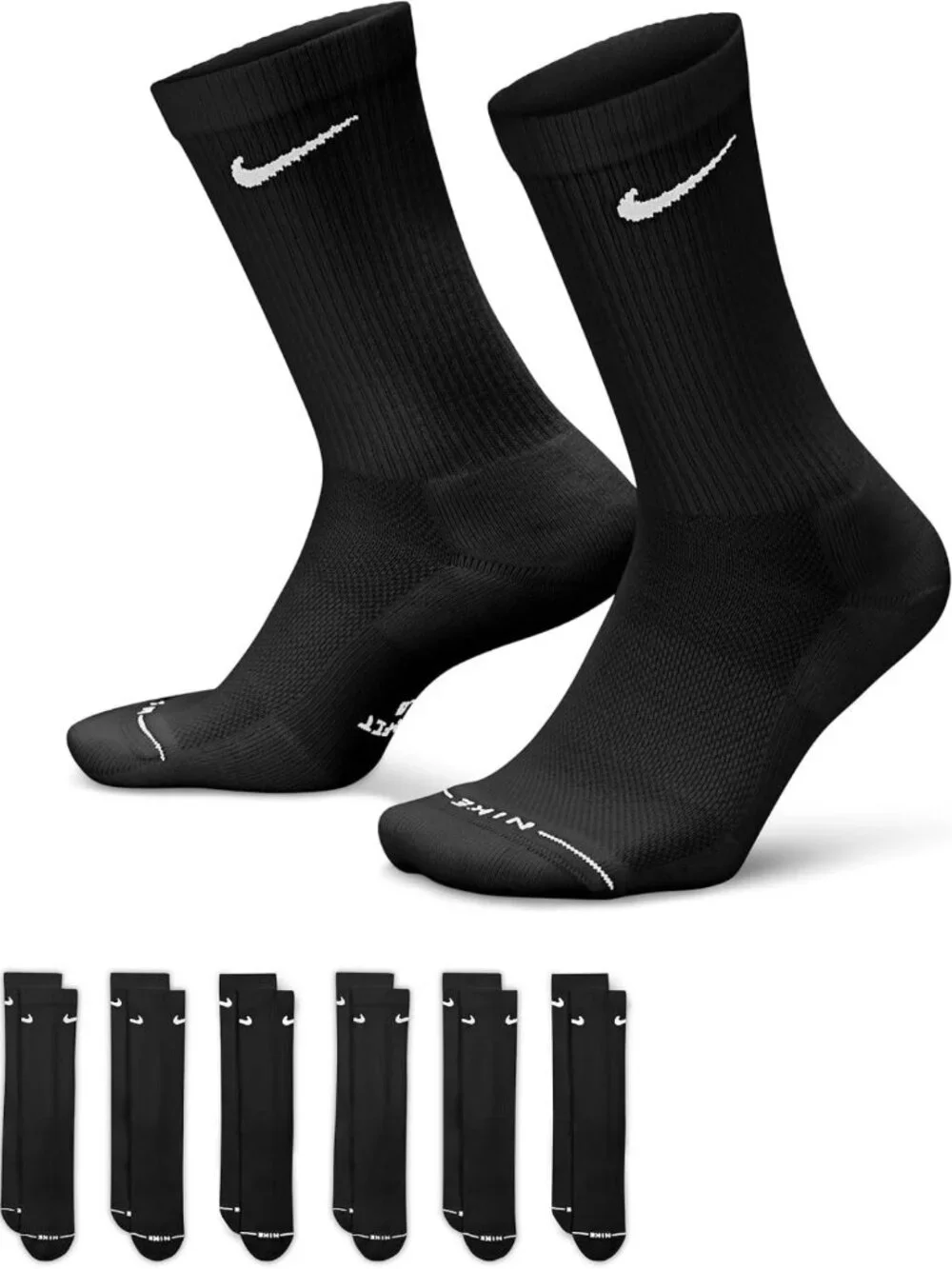 Elevated Everyday Crew Socks for Men & Women | 6-Pack Unisex Comfort & Style